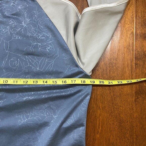 Adidas Floral Blue Gray Track Running Lightweight Jacket Women's Size Medium - Picture 5 of 8